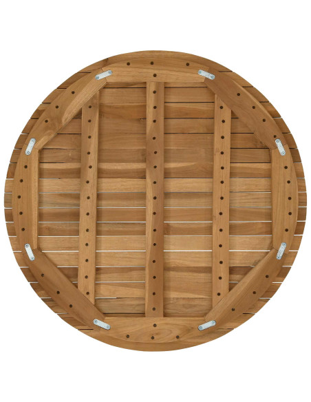 Piano del tavolo Ø 70 x 3,5 Rotondo Legno di teak solido