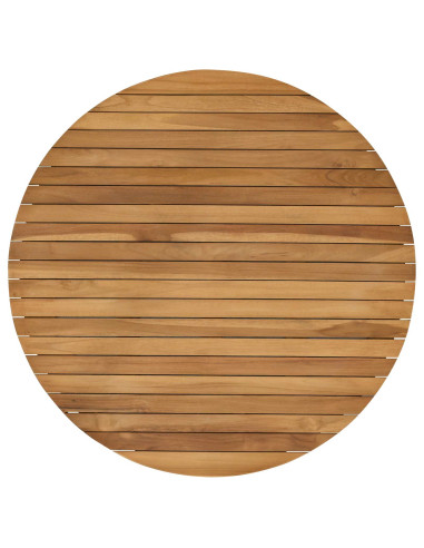 Piano del tavolo Ø 80 x 3,5 Rotondo Legno di teak solido