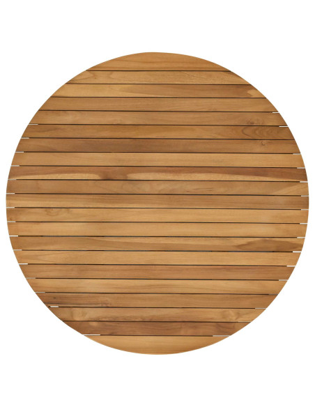 Piano del tavolo Ø 80 x 3,5 Rotondo Legno di teak solido
