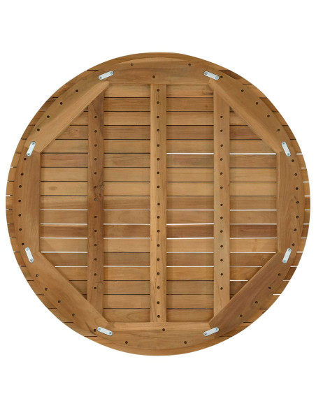 Piano del tavolo Ø 80 x 3,5 Rotondo Legno di teak solido