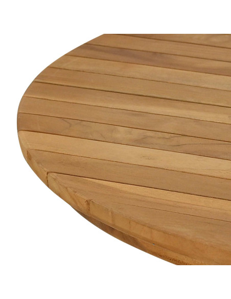 Piano del tavolo Ø 80 x 3,5 Rotondo Legno di teak solido