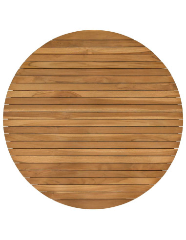 Piano del tavolo Ø 90 x 3,5 Rotondo Legno di teak solido