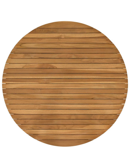 Piano del tavolo Ø 90 x 3,5 Rotondo Legno di teak solido