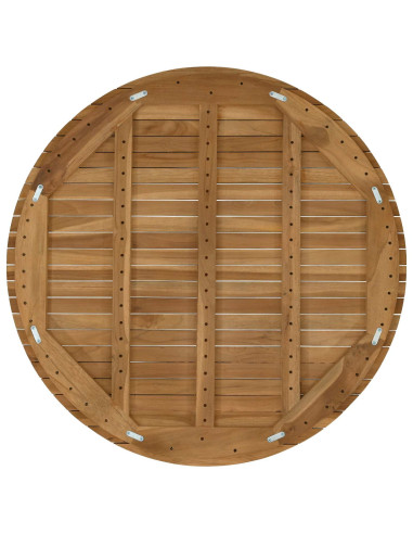 Piano del tavolo Ø 90 x 3,5 Rotondo Legno di teak solido