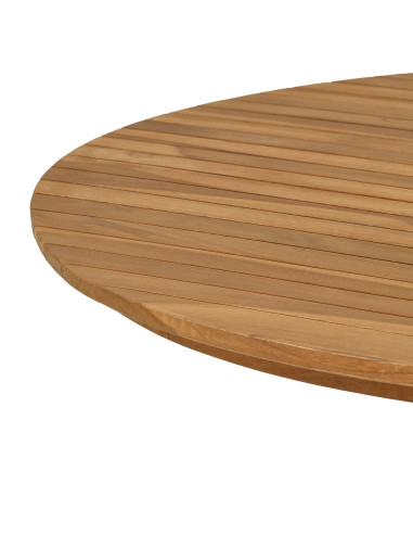 Piano del tavolo Ø 90 x 3,5 Rotondo Legno di teak solido