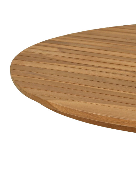 Piano del tavolo Ø 90 x 3,5 Rotondo Legno di teak solido