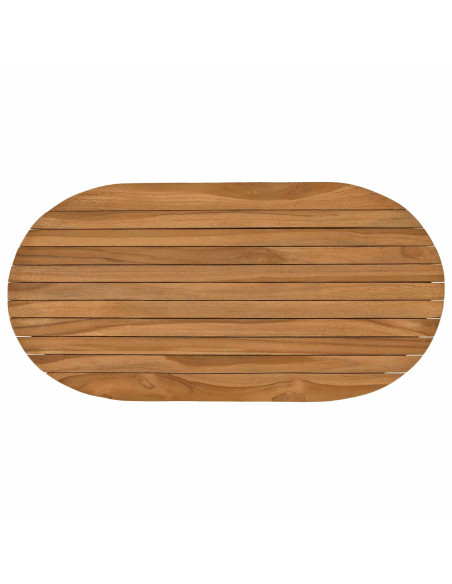 Piano del tavolo 80 x 40 x 3,5 cm Ovale Legno di teak solido