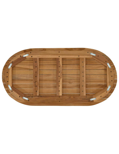Piano del tavolo 80 x 40 x 3,5 cm Ovale Legno di teak solido