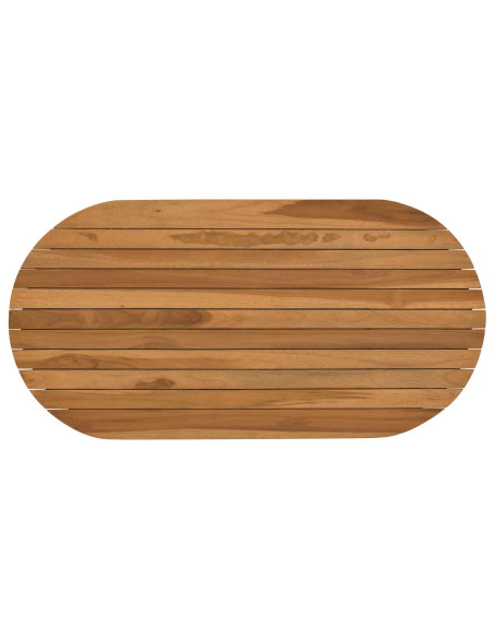 Piano del tavolo 90 x 45 x 3,5 cm Ovale Legno di teak solido