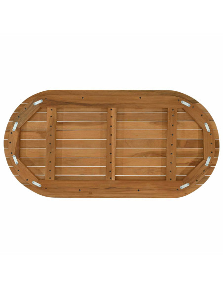 Piano del tavolo 90 x 45 x 3,5 cm Ovale Legno di teak solido