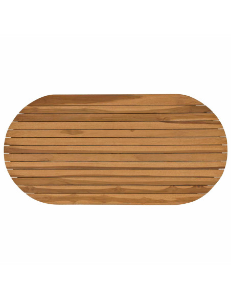 Piano del tavolo 100 x 50 x 3,5 cm Ovale Legno di teak solido