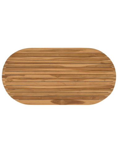 Piano del tavolo 110 x 55 x 3,5 cm Ovale Legno di teak solido