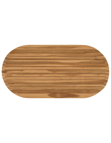 Piano del tavolo 110 x 55 x 3,5 cm Ovale Legno di teak solido