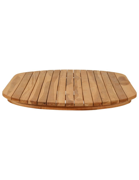 Piano del tavolo 110 x 55 x 3,5 cm Ovale Legno di teak solido