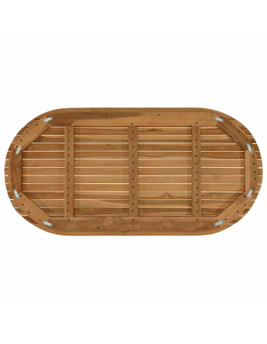 Piano del tavolo 110 x 55 x 3,5 cm Ovale Legno di teak solido