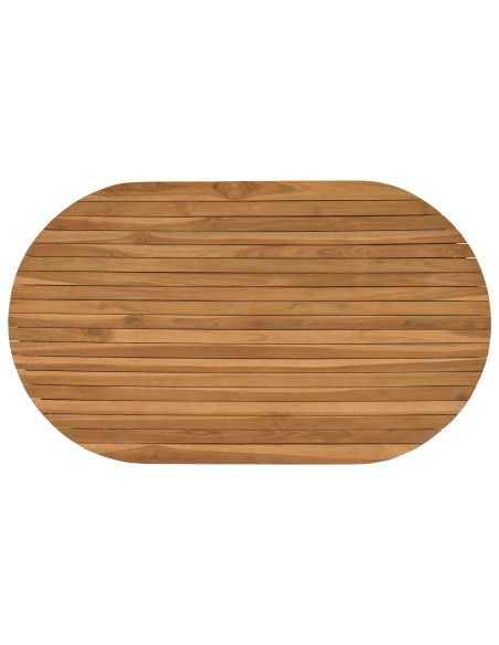 Piano del tavolo 120 x 70 x 3,5 cm Ovale Legno di teak solido