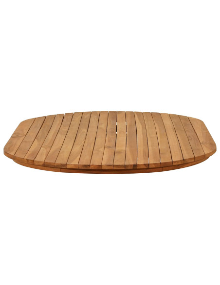 Piano del tavolo 120 x 70 x 3,5 cm Ovale Legno di teak solido