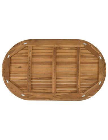 Piano del tavolo 120 x 70 x 3,5 cm Ovale Legno di teak solido