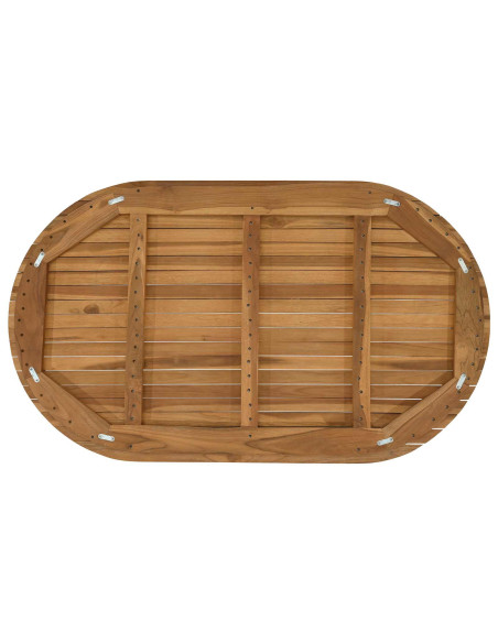 Piano del tavolo 120 x 70 x 3,5 cm Ovale Legno di teak solido