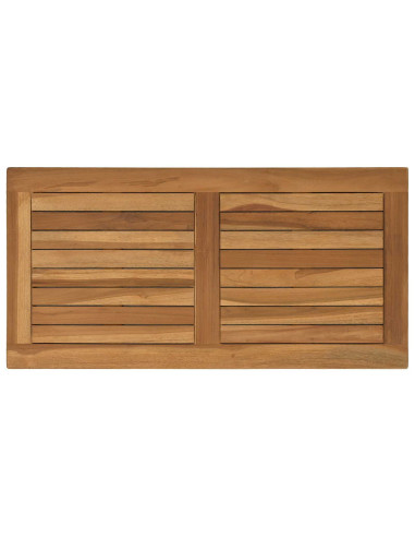 Piano del tavolo Rettangolare Legno di teak solido Naturale