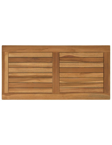 Piano del tavolo Rettangolare Legno di teak solido Naturale