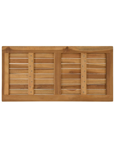 Piano del tavolo Rettangolare Legno di teak solido Naturale