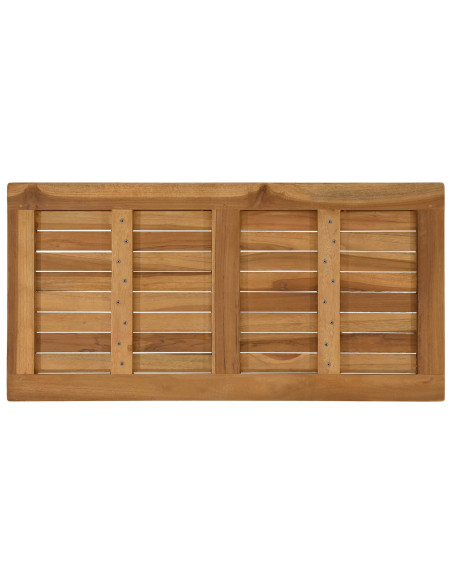 Piano del tavolo Rettangolare Legno di teak solido Naturale