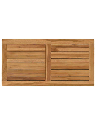 Piano del tavolo Rettangolare Legno di teak solido Naturale