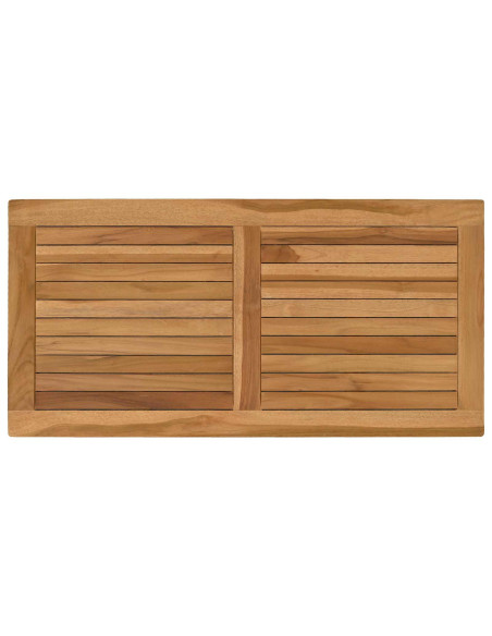 Piano del tavolo Rettangolare Legno di teak solido Naturale