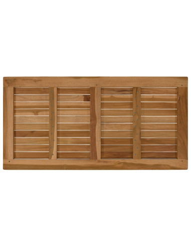 Piano del tavolo Rettangolare Legno di teak solido Naturale