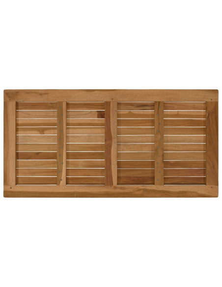 Piano del tavolo Rettangolare Legno di teak solido Naturale