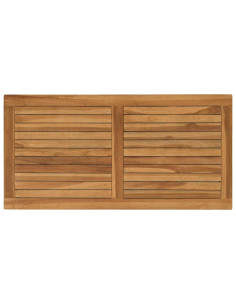 Piano del tavolo Rettangolare Legno di teak solido Naturale 2