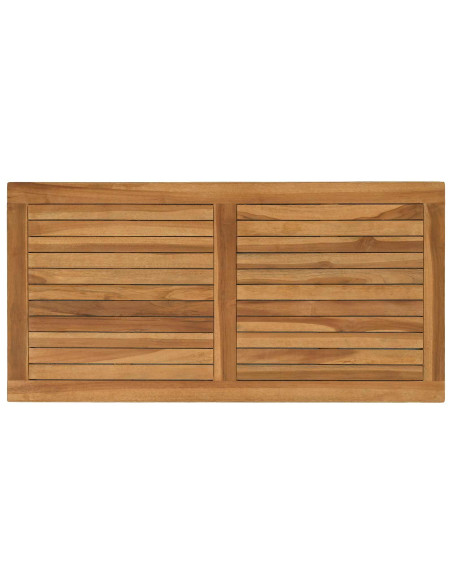 Piano del tavolo Rettangolare Legno di teak solido Naturale