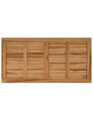Piano del tavolo Rettangolare Legno di teak solido Naturale
