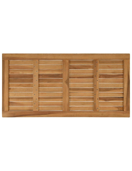 Piano del tavolo Rettangolare Legno di teak solido Naturale