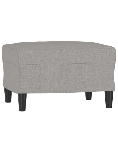 Poltrona con Poggiapiedi Grigio Chiaro 60 cm in Tessuto
