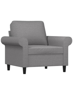 Poltrona Grigio Chiaro 60 cm in Tessuto 2