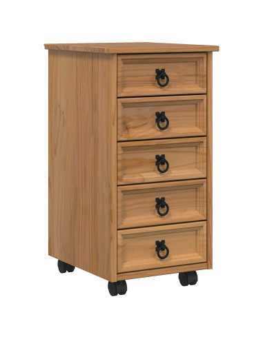 Armadietto Rotolante con Cassetti CORONA Marrone Miele