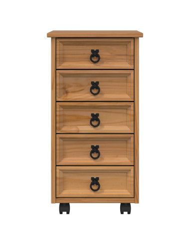 Armadietto Rotolante con Cassetti CORONA Marrone Miele