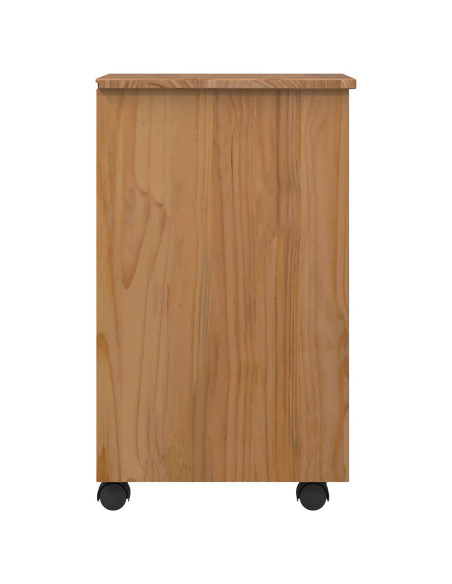 Armadietto Rotolante con Cassetti CORONA Marrone Miele