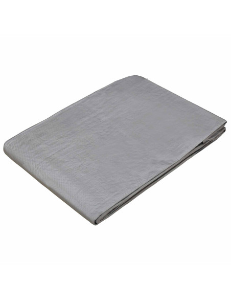Telo con Occhielli Grigio Chiaro 8 x 12 m 90 gsm PE