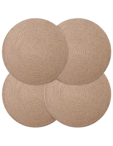 Sottobicchieri in juta 4 pz Naturale 100% Juta Tossa