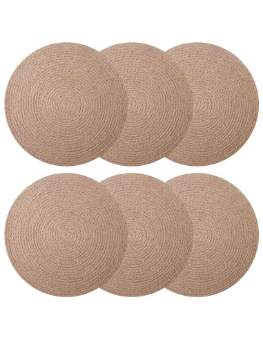 Sottobicchieri in juta 6 pz Naturale 100% Juta Tossa