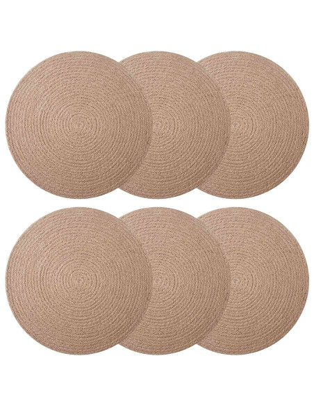 Sottobicchieri in juta 6 pz Naturale 100% Juta Tossa