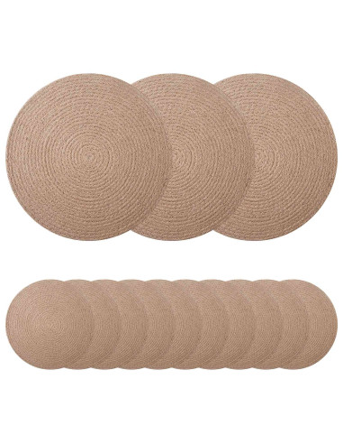 Sottobicchieri in juta 50 pz Naturale 100% Juta Tossa