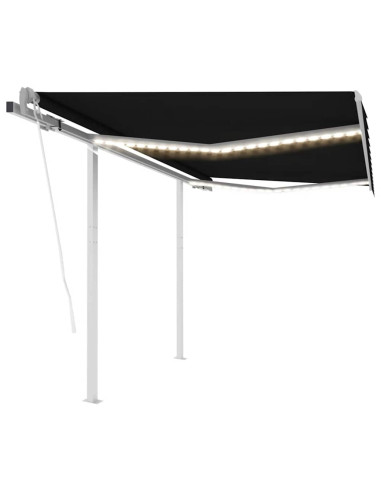 Tenda da Sole Automatica LED Sensore Vento 3,5x2,5 m Antracite