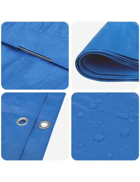 Telo con Occhielli Blu 2 x 3 m 180 gsm PE