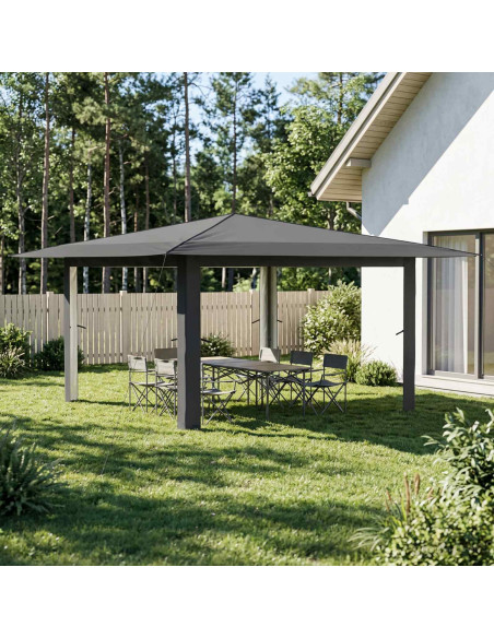 Gazebo senza Parete Laterale 4 x 4 m Grigio chiaro e Antracite