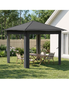 Gazebo senza Parete 2,6 x 2,6 m Grigio chiaro e Antracite