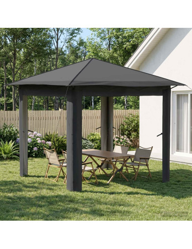 Gazebo senza Parete 2,6 x 2,6 m Grigio chiaro e Antracite